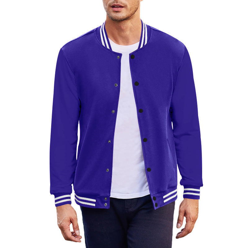Herren Sportjacke mit kontrastierenden Bündchen und modernen Druckknöpfen R&B