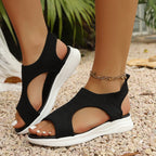 Damen Komfortsandalen mit flexiblem Fußbett und atmungsaktiver Oberfläche