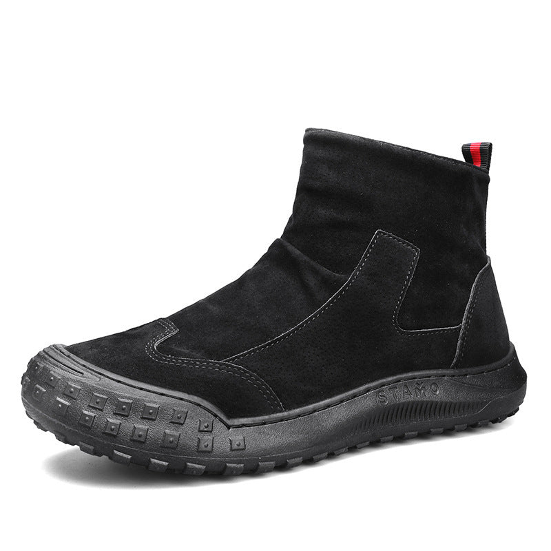 Damen modische Ankle Boots mit elastischem Einstieg und rutschfester Sohle R&B