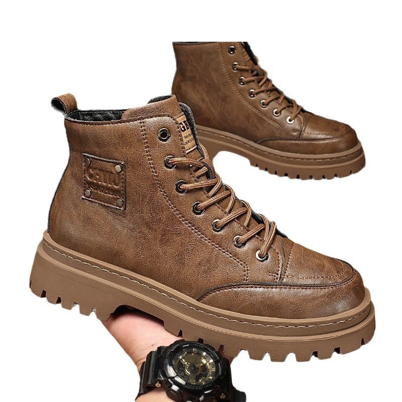 Damen Robuste Lederstiefeletten mit rutschfester Profilsohle und Warmfutter R&B