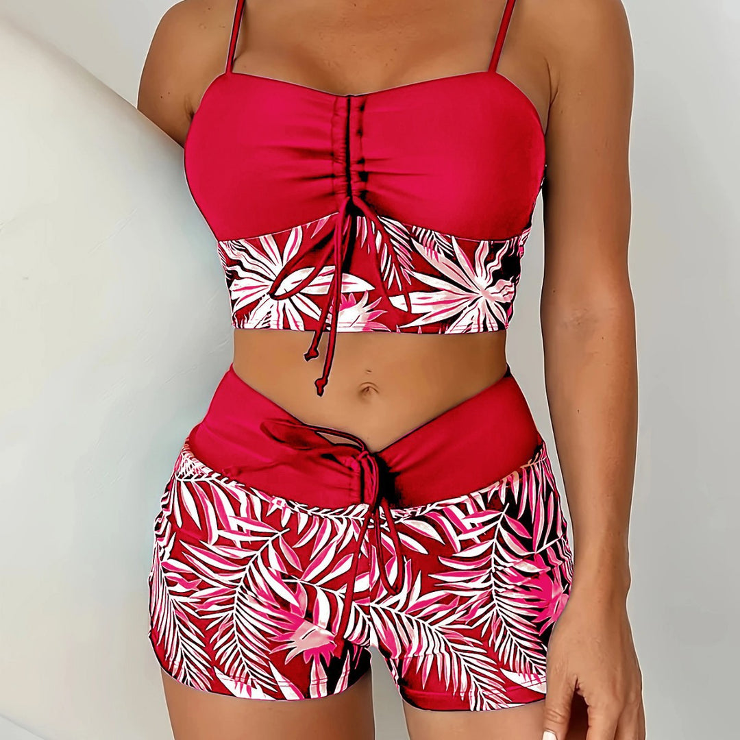 Damen Sportliches Bikini-Top mit Shorts R&B