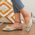 Damen Slingback-Mokassins mit dekorativem Schleifen-Detail R&B