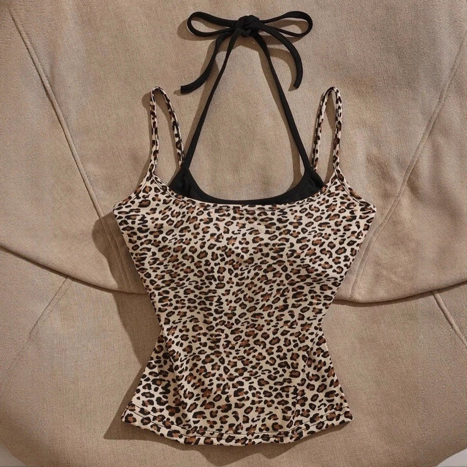 Damen Leichtes Oberteil mit Leopardenmuster R&B