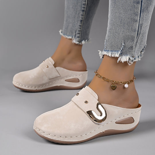 Damen bequeme und modische Clogs mit eleganten Akzenten R&B