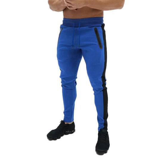 Herren Sportliche Jogginghose mit seitlichen Reißverschlusstaschen R&B