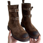 Damen Stiefelette mit zwei Riemen