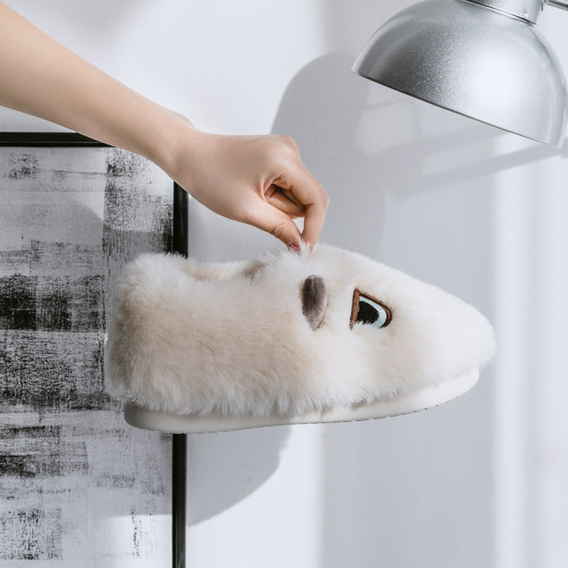 Damen Hausschuhe mit tierischem Motiv und weichem Fleece-Innenfutter R&B
