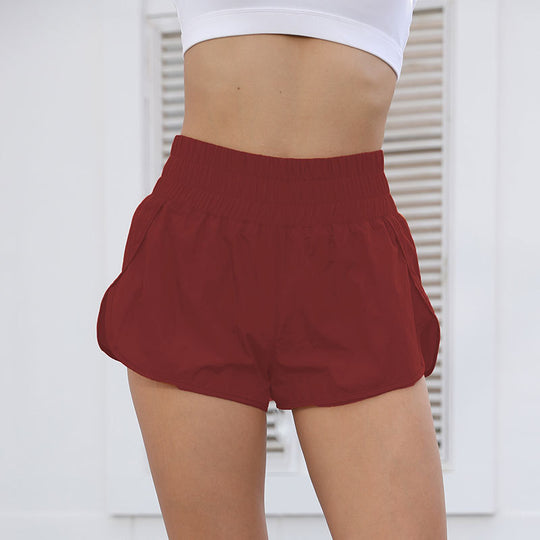 Damen Sportliche Laufshorts mit elastischem Bund und seitlichen Taschen R&B