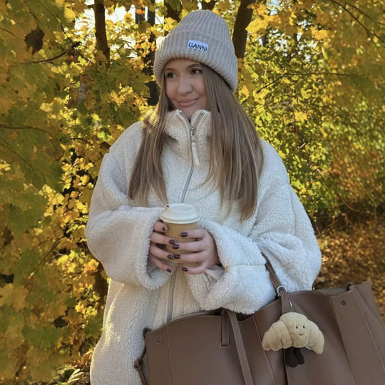 Damen kuschelige Fleecejacke mit hohem Kragen und praktischen Eingrifftaschen R&B