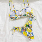 Damen Bikini-Set mit raffinierten BindR&Bändern und aufregendem Blumenmuster R&B