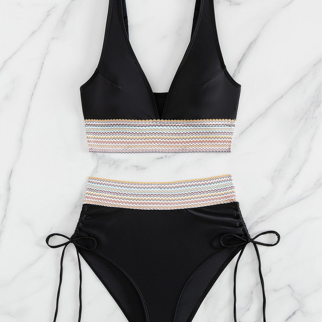 Damen Hochgeschnittener Sportbikini R&B