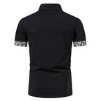 Herren Poloshirt mit modernem Paisleymuster und sportlichem Schnitt