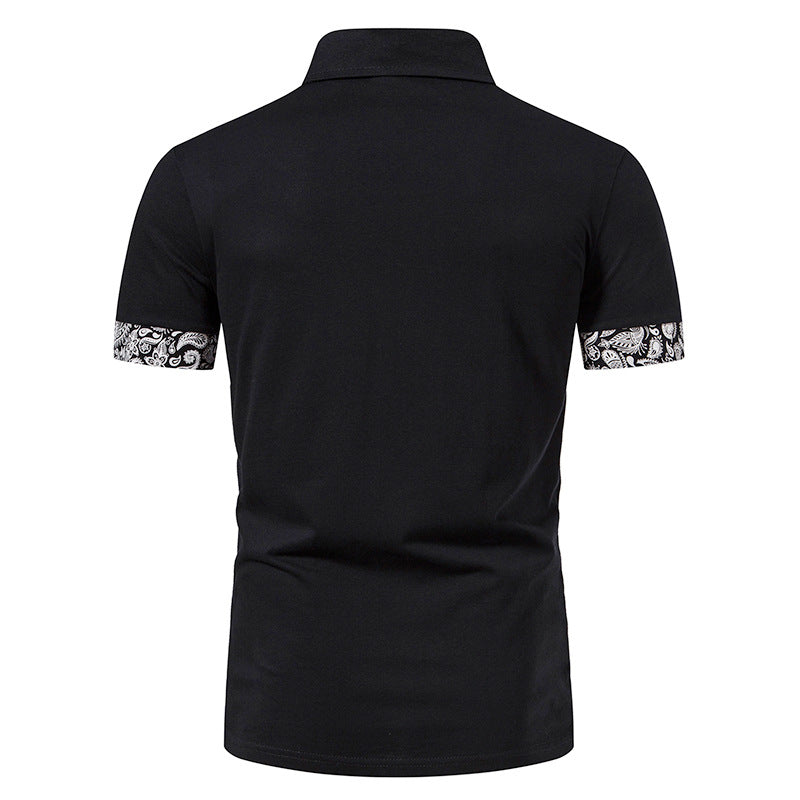 Herren Poloshirt mit modernem Paisleymuster und sportlichem Schnitt