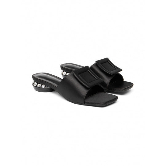 Damen Sandalen mit dekorativen Schnallen und funkelndem Absatz R&B