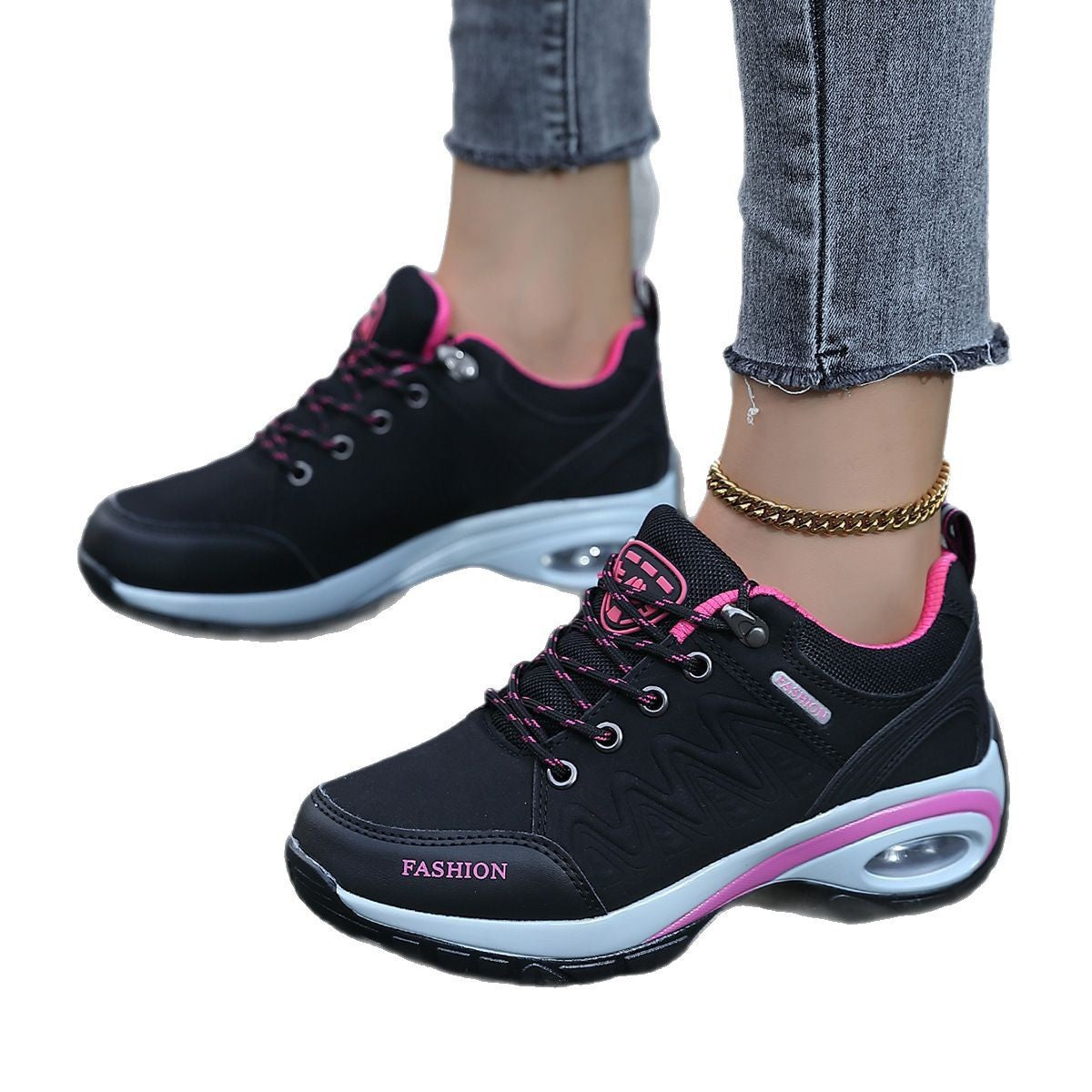 Damen Sportliche Sneakers mit dämpfender Luftpolsterung und flexibler Sohle R&B