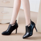 Damen Elegante Stiefeletten mit verziertem Absatz R&B