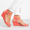 Damen Wedge-Sandalen mit verstellbaren Riemen und rutschfester Sohle R&B