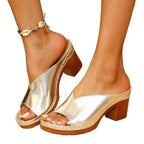 Damen klassische Clogs mit offenem Zehenbereich und Holzsohle R&B