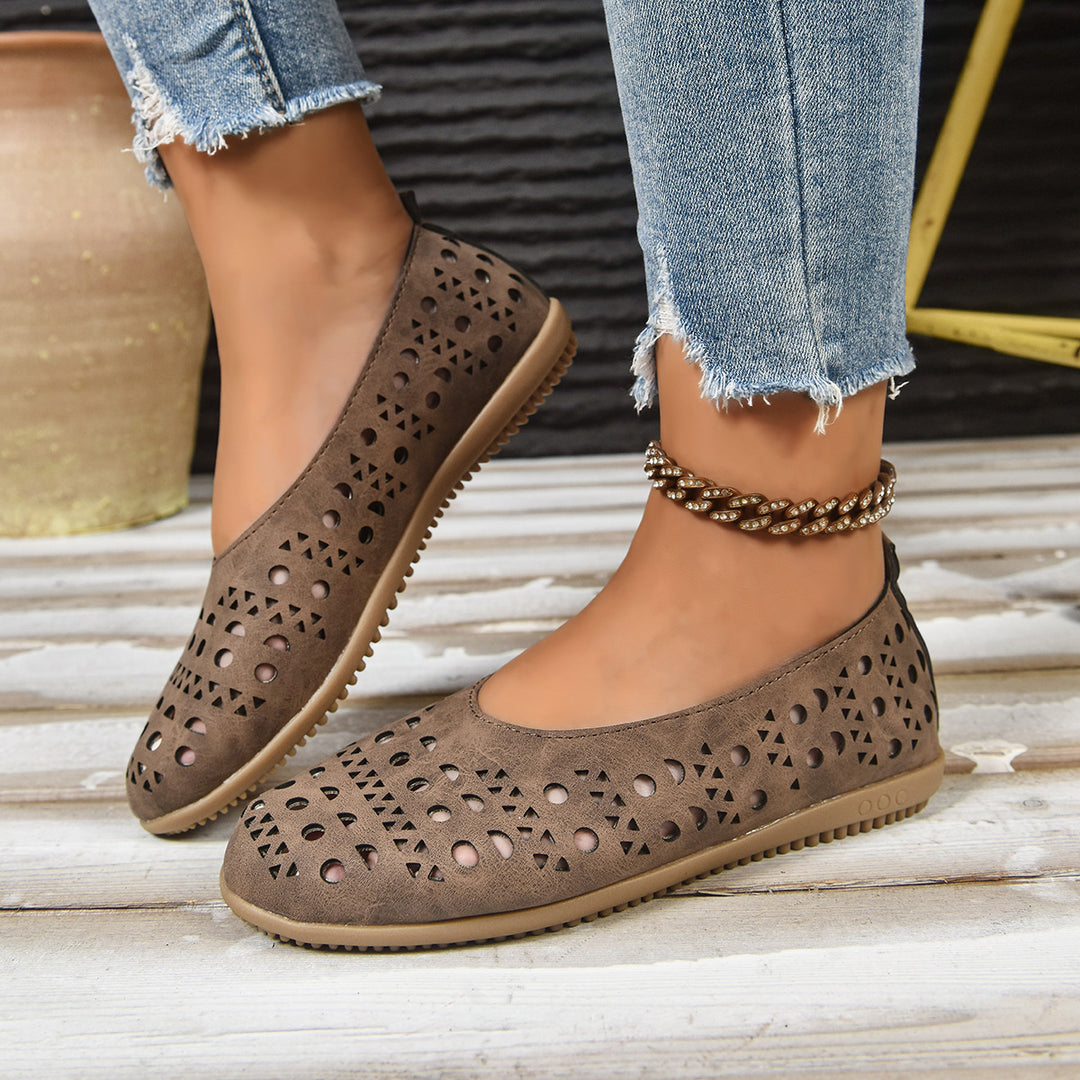 Damen Komfortable Ballerinas mit filigranem Schnitt R&B