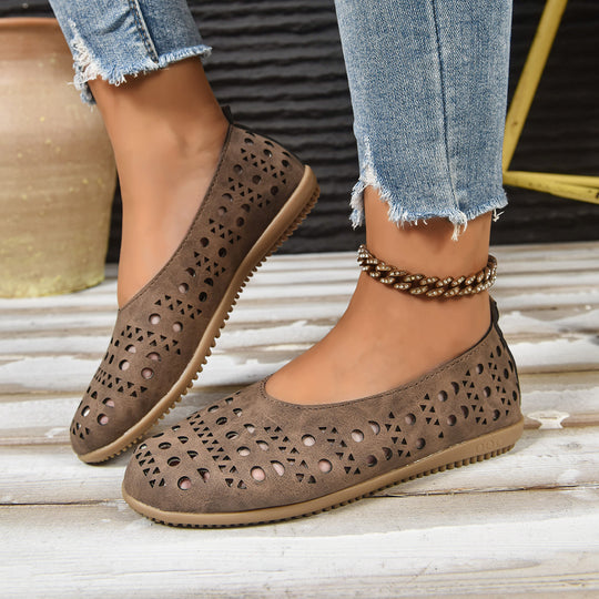 Damen Komfortable Ballerinas mit filigranem Schnitt R&B