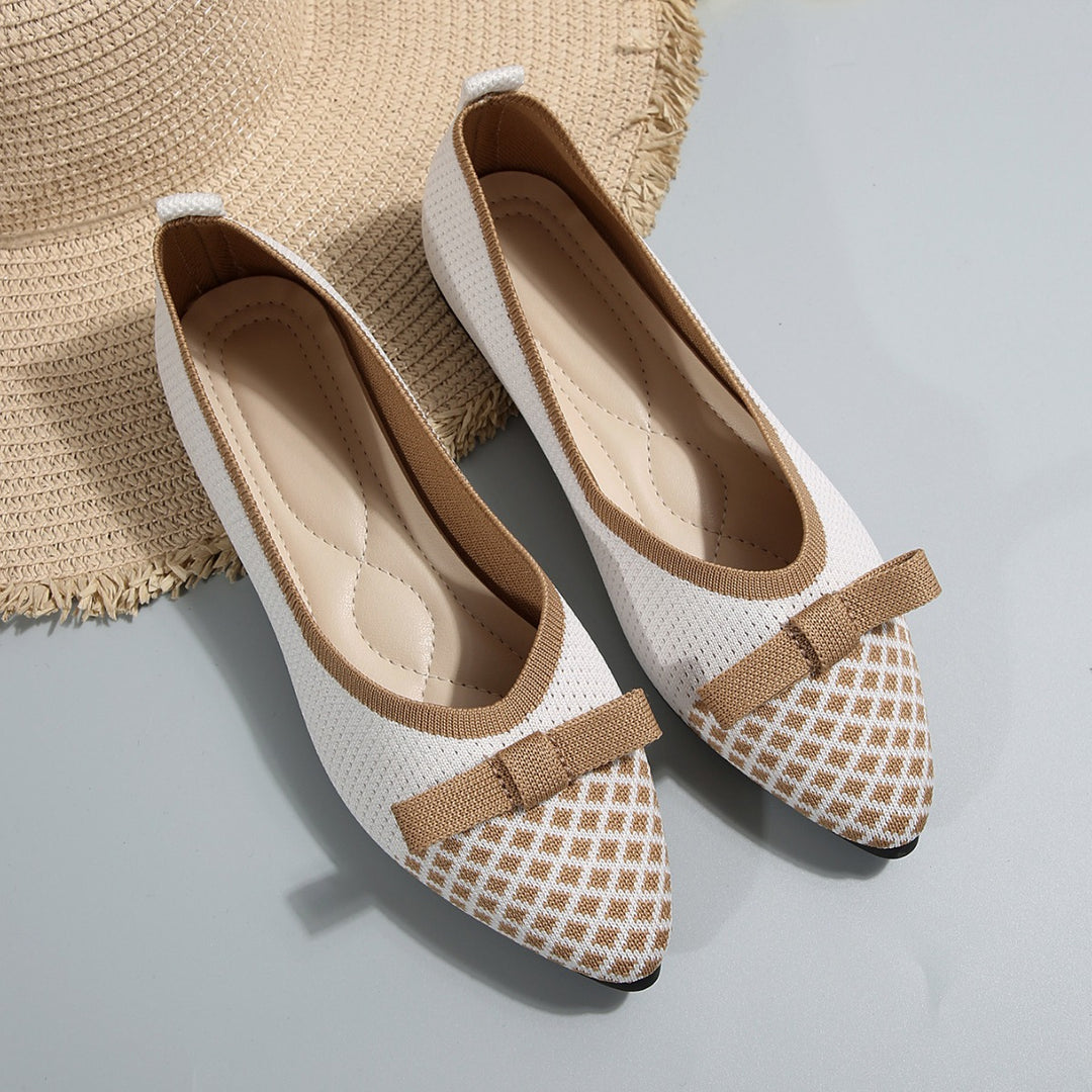 Damen spitze Ballerinas mit dekorativem Schleifen-Detail R&B