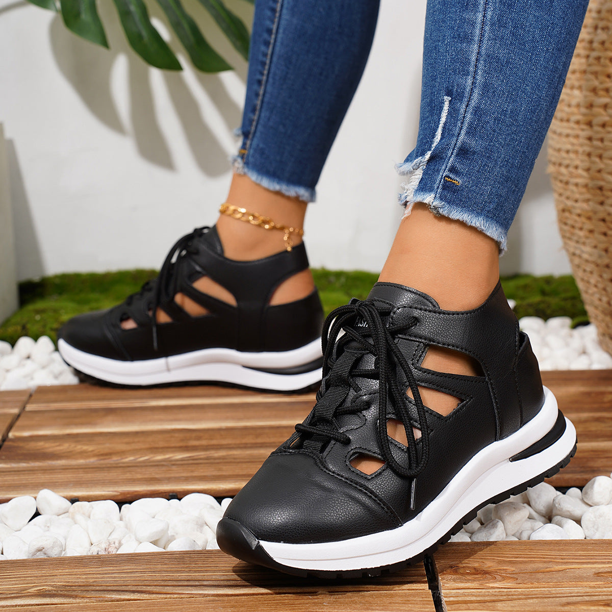 Damen Komfortable Sneaker mit atmungsaktiver Netzstruktur und elegantem Design R&B