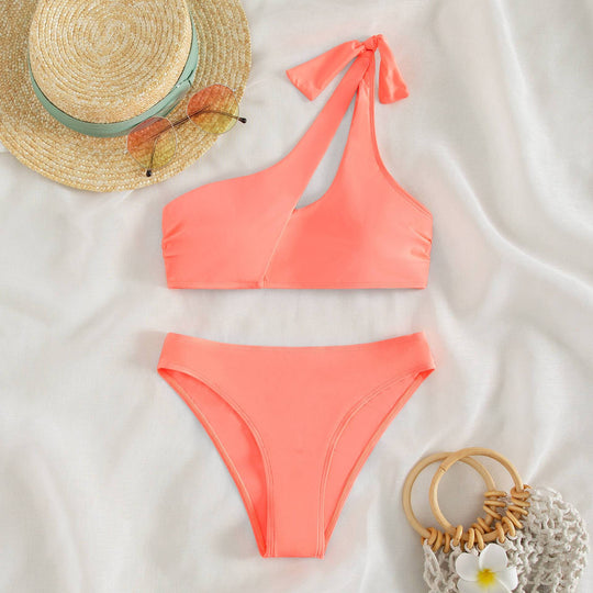 Damen asymmetrischer Bikini mit modischen Cut-Outs R&B