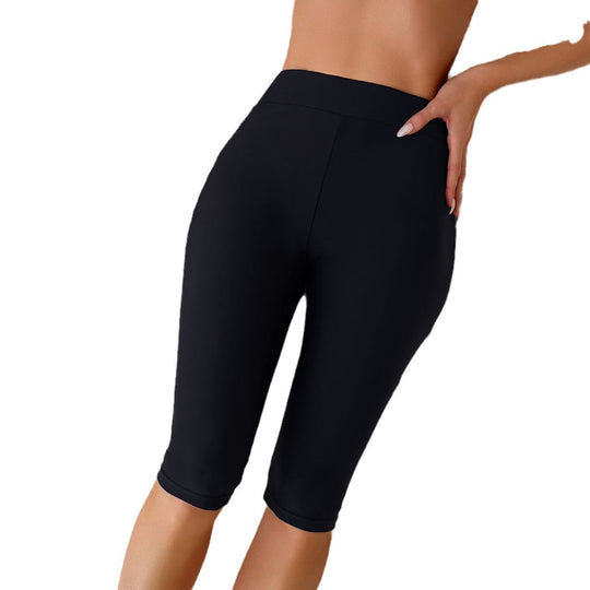 Damen Sportliche Capri-Leggings mit hohem Bund und flexibler Passform R&B