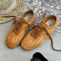 Damen elegante und luftige Schnürschuhe mit handgewR&Btem Obermaterial R&B