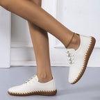 Damen bequeme Schnürschuhe mit rutschfester Gummisohle und atmungsaktivem Obermaterial R&B