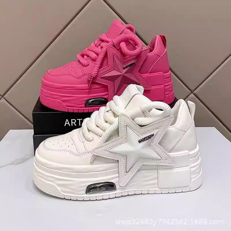 Damen Chunky Sneakers mit innovativem Dämpfungssystem und modischem Sternen-Design R&B