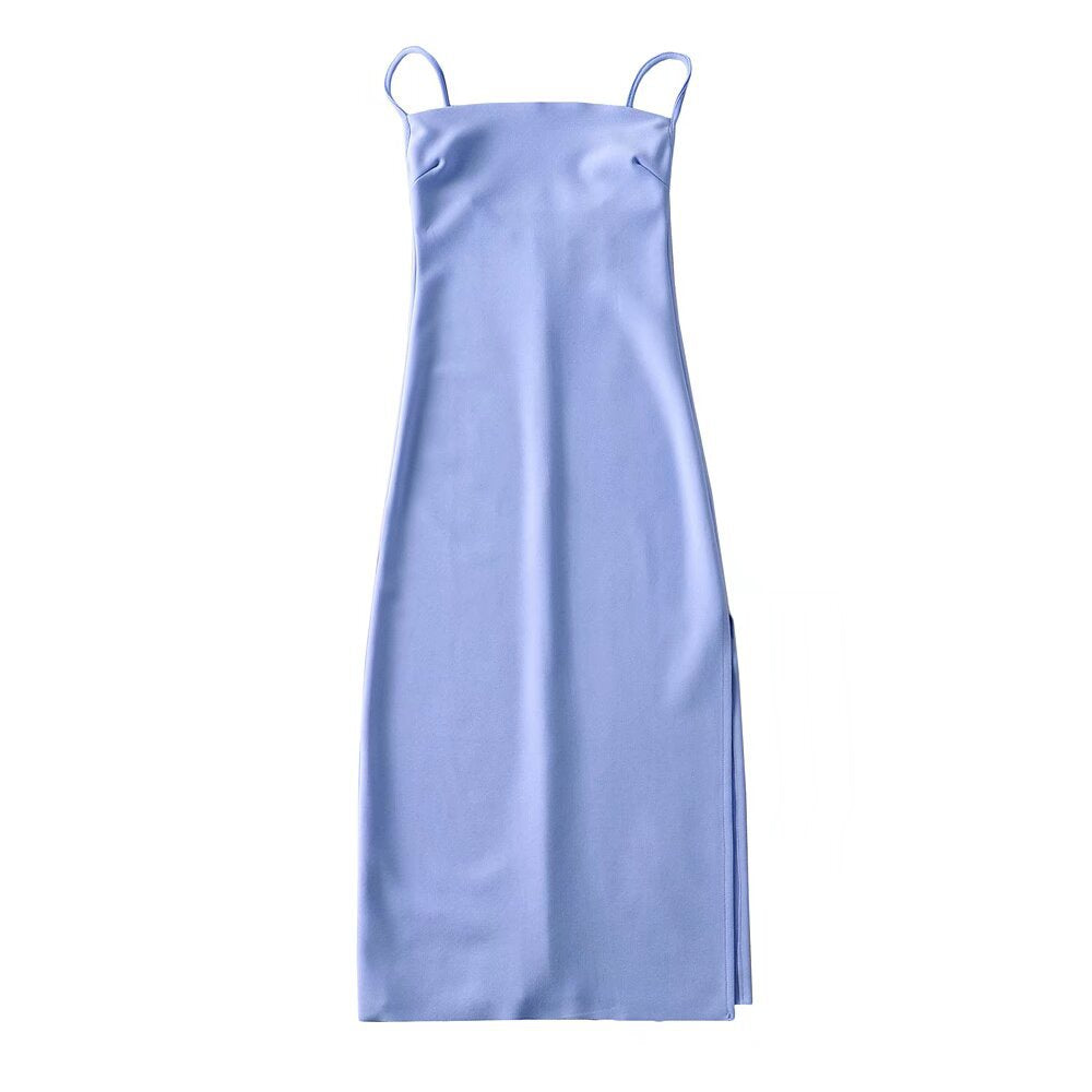 Damen langes Abendkleid mit elegantem Schlitz R&B