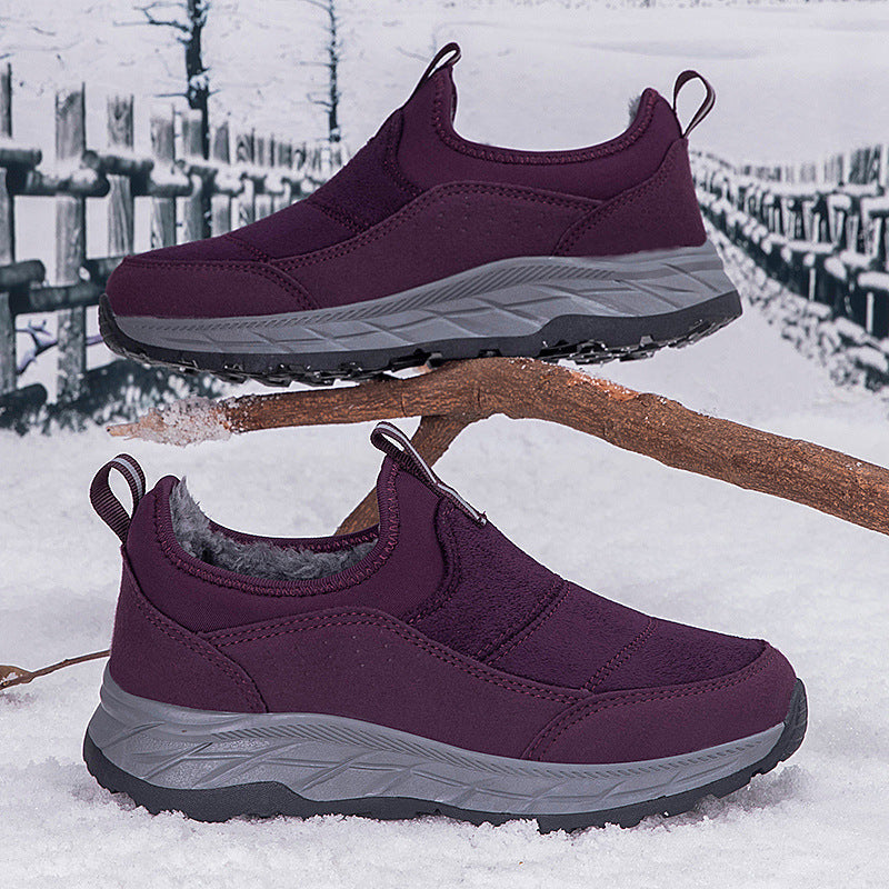 Damen Komfortable Winter Sneakers mit elastischem Klettverschluss R&B