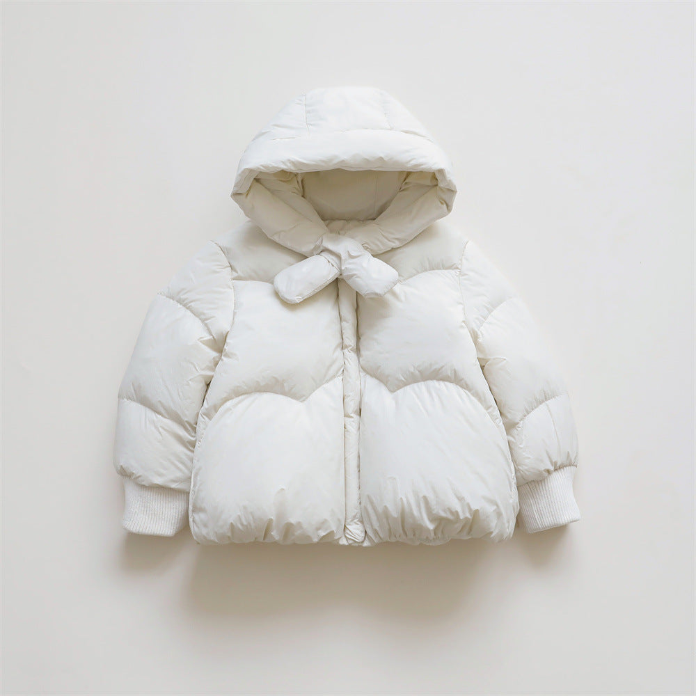 Damen Voluminöse Steppjacke mit Kapuze und hohem Kragen R&B
