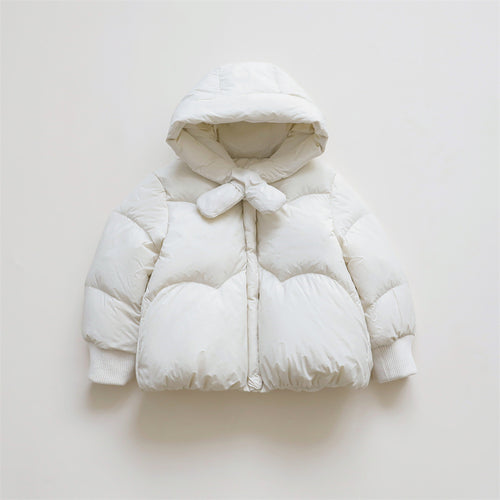 Damen Voluminöse Steppjacke mit Kapuze und hohem Kragen R&B
