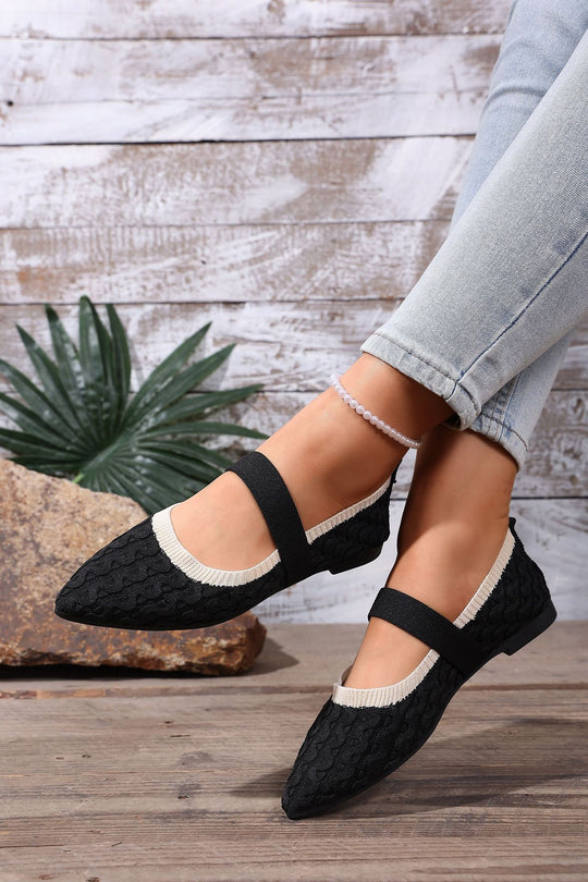 Damen Ballerinas mit elastischem Riemendesign R&B