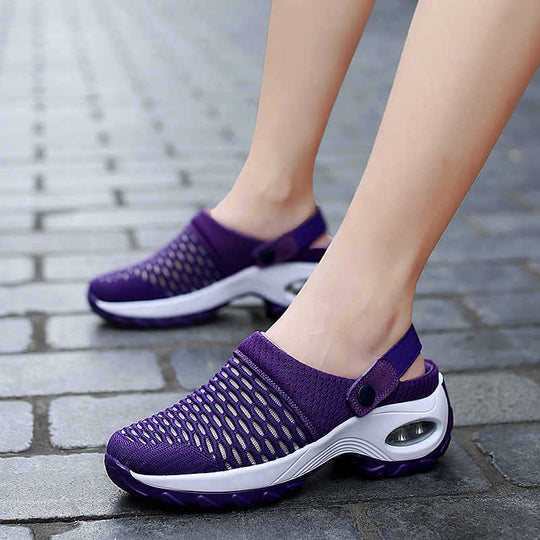 Damen Atmungsaktive Clogs mit elastischem Komfort und rutschfester Sohle R&B
