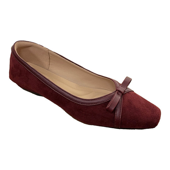 Damen elegante Ballerinas mit modischer Schleife und weich gepolsterter Innensohle Heidi Mode