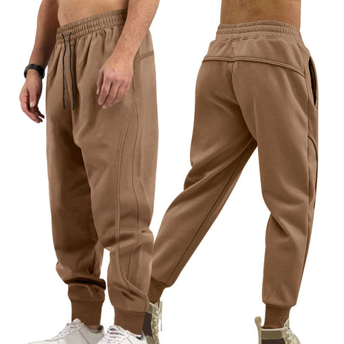 Herren nan vielseitige Sweat-Jogginghose mit ergonomischen Knieabnähern, elastischem Komfortbund und verdeckten Reißverschlusstaschen R&B