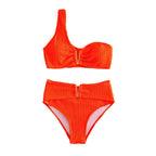Damen Bikini-Set mit komfortablem hoch taillierten Höschen und modischem Clip R&B