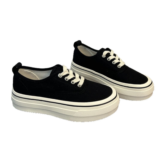 Damen Sneaker mit dicker Sohle und hochwertigem Canvas-Obermaterial R&B
