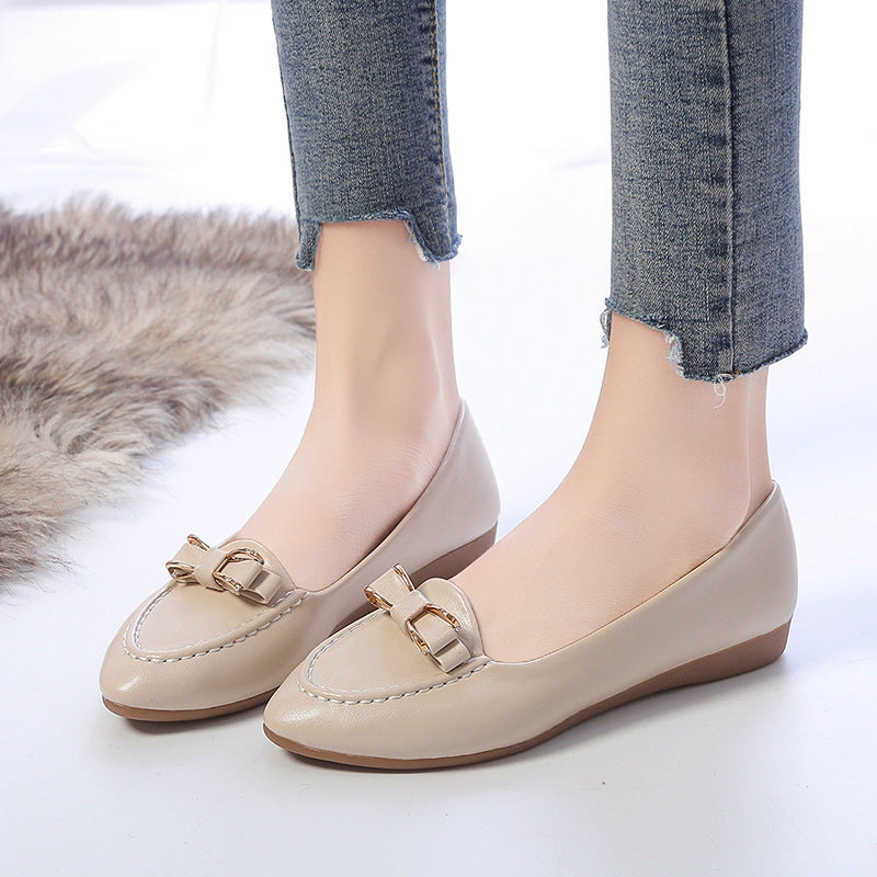 Damen nan Mokassin-Loafer mit gepolstertem Komfortfußbett und filigraner Schleifenapplikation R&B