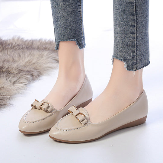 Damen nan Mokassin-Loafer mit gepolstertem Komfortfußbett und filigraner Schleifenapplikation R&B