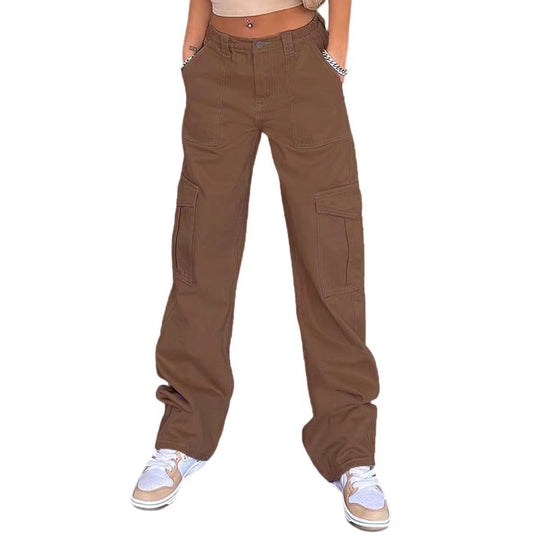 Damen Cargo-Hose mit praktischen Seitentaschen und weitem Schnitt R&B