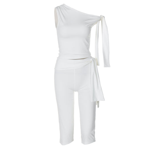 Damen Einseitiger Jumpsuit mit exklusiven Drapierungen R&B