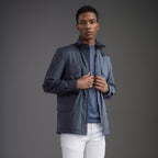 Herren praktische Übergangsjacke mit hohem Kragen und aufgesetzten Taschen R&B