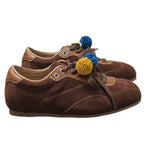 Damen Sportliche Sneaker mit dekorativen Pompons und flexiblem Schnürsystem R&B