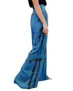 Damen Palazzo-Hose mit dehnbarem Taillenbund und modernem Streifenmuster R&B