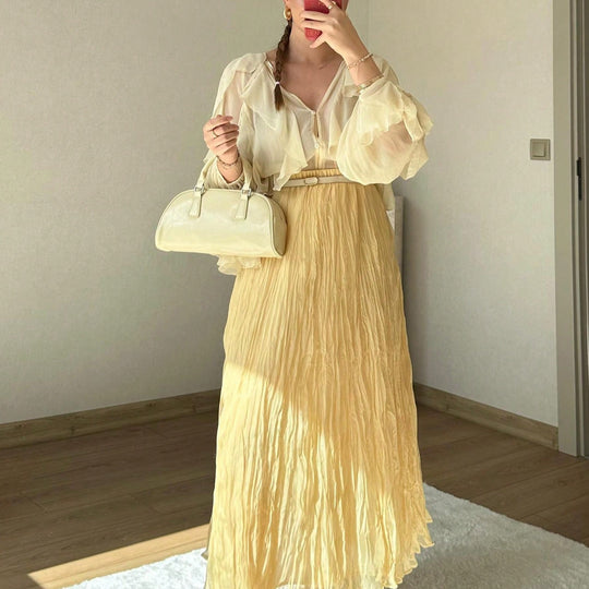 Damen Luftiger Maxi-Rock R&B