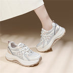 Damen modische Chunky Sneakers mit atmungsaktivem Obermaterial und stoßdämpfender Sohle R&B